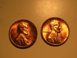 US Coins: 2xBU/Very clean 1964 pennied