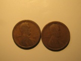 US Coins: 2x1917-S Wheat pennies