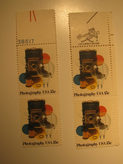 4 Vintage Unused Mint U.S. Stamps