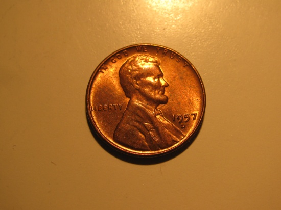 US Coins:  BU/Very Clean 1957-D  Wheat penney
