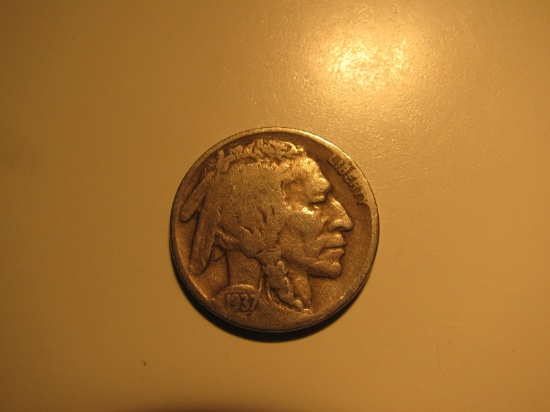 US Coins: 1937-D Buffalo 5 Cents