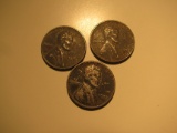 US Coins: 3x 1943 Steel pennies