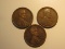 US Coins: 3x1917 Wheat pennies