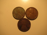 US Coins: 1x1916, 1x1919 & 1x1929-D Wheat pennies