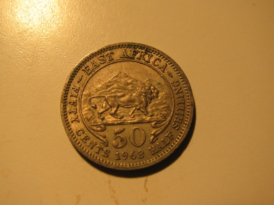 Foreign Coins:  1963 East Africa 1/2 Shilling