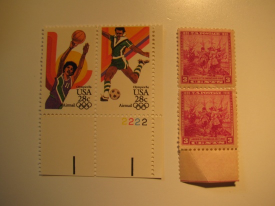 4 Vintage Unused Mint U.S. Stamps