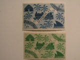 2 Djibouti Vintage Unused Stamp(s)
