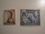 2 Fiji Vintage Unused Stamp(s)