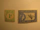2 Gilbert & Ellice Islands Vintage Unused Stamp(s)