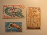 3 Mali Vintage Unused Stamp(s)