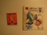 2 Qatar Vintage Unused Stamp(s)