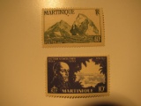 2 Martinique Vintage Unused Stamp(s)