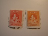 2 Nauru Vintage Unused Stamp(s)