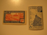2 Niger Vintage Unused Stamp(s)