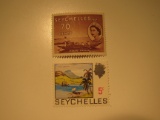 2 Seychelles Vintage Unused Stamp(s)