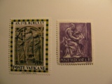 2 Vatican Vintage Unused Stamp(s)