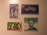 4 Rwanda Vintage Unused Stamp(s)