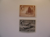 2 Singapore Vintage Unused Stamp(s)