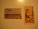 2 Somalia Vintage Unused Stamp(s)