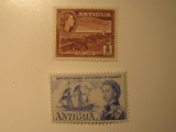 2 Antigua Vintage Unused Stamp(s)