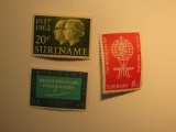3 Surinam Vintage Unused Stamp(s)