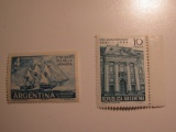 2 Argentina Vintage Unused Stamp(s)