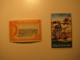 2 Ascensian Island Vintage Unused Stamp(s)