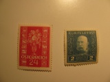 2 Austria Vintage Unused Stamp(s)