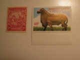 2 Barbados Vintage Unused Stamp(s)