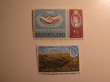 2 Basutoland Vintage Unused Stamp(s)