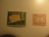 2 Curacao Vintage Unused Stamp(s)