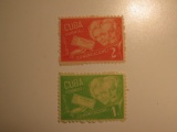 2 Cuba Vintage Unused Stamp(s)