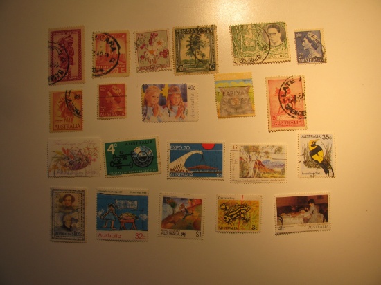 Vintage stamps set of: Belgium Cong & Australia