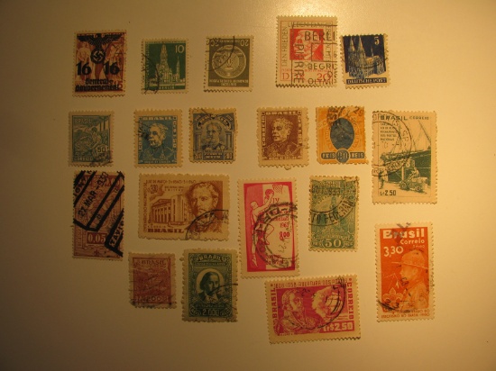 Vintage stamps set of: Germany & Brazil