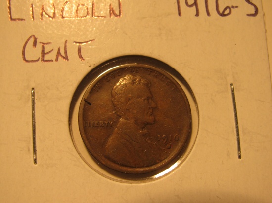 US Coins: 1916-S Wheat penny