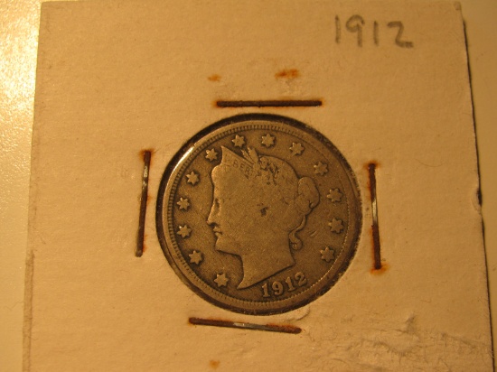 US Coins: 1912 Liberty V 5 cents