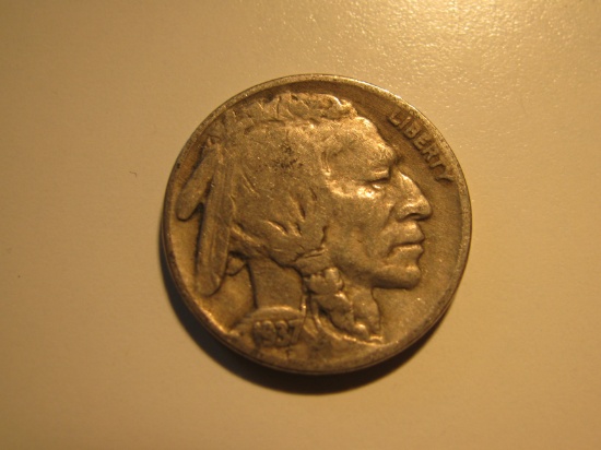 US Coins: 1937 Buffalo 5 cents