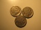 US Coins: 3X Buffalo 5 Cents(Dates not Clear)