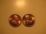 US Coins: 2xBU/Very clean 1963 pennies