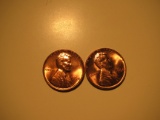 US Coins: 2xBU/Very clean 1964 pennies