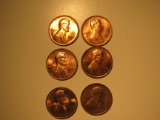 US Coins: 6x BU/Very clean 1973-D Wheat pennies