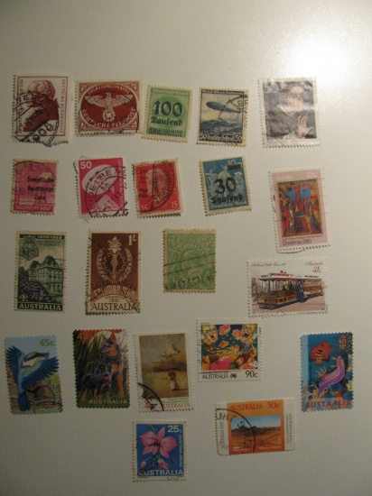 Vintage stamps set of: Germany & Australia
