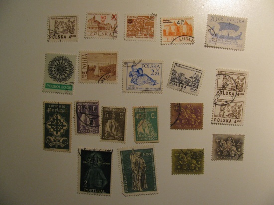 Vintage stamps set of: Poland & Portugal