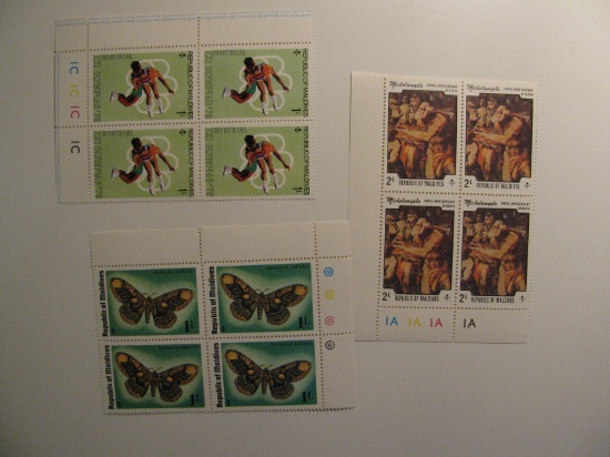 Vintage stamps set of: Maldives