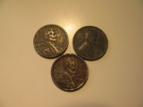 US Coins: 3x 1943 Steel pennies