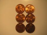 US Coins: 6xBU/Very clean 1970-D pennies