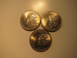 US Coins: 3xUNC 2000-P New Hampshire Quarters