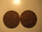 Foreign Coins: 1946 & 1958 Great Britain 1/2 Pennies