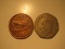 Foreign Coins: 1963 Ireland 1 penny & 1976 Mexico 10 Pesos