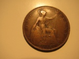 Foreign Coins: WWI 1918 Great Britain 1 Penny